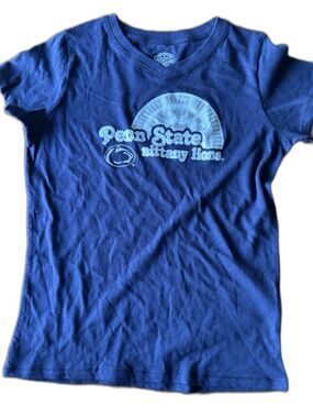 Penn State Shirt Short Sleeve Large New Youth Girls Rivalry Threads Kids Blue 12